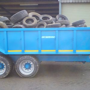 16 Ton Dump 14'x8'x36" on 435x50x19.5